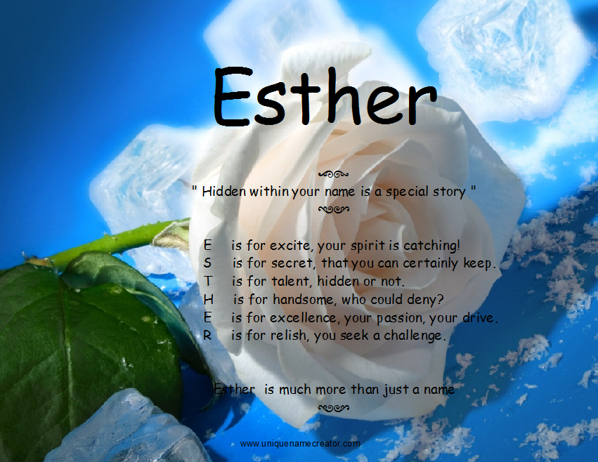Esther Unique Name Creator