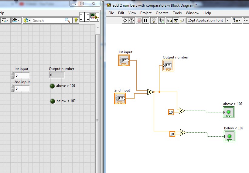 5. Addition of 2 number and implimenting comparators and indicators ...