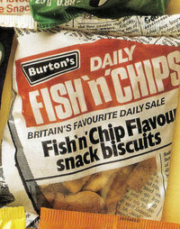 Image result for fish n chips crisps 80s
