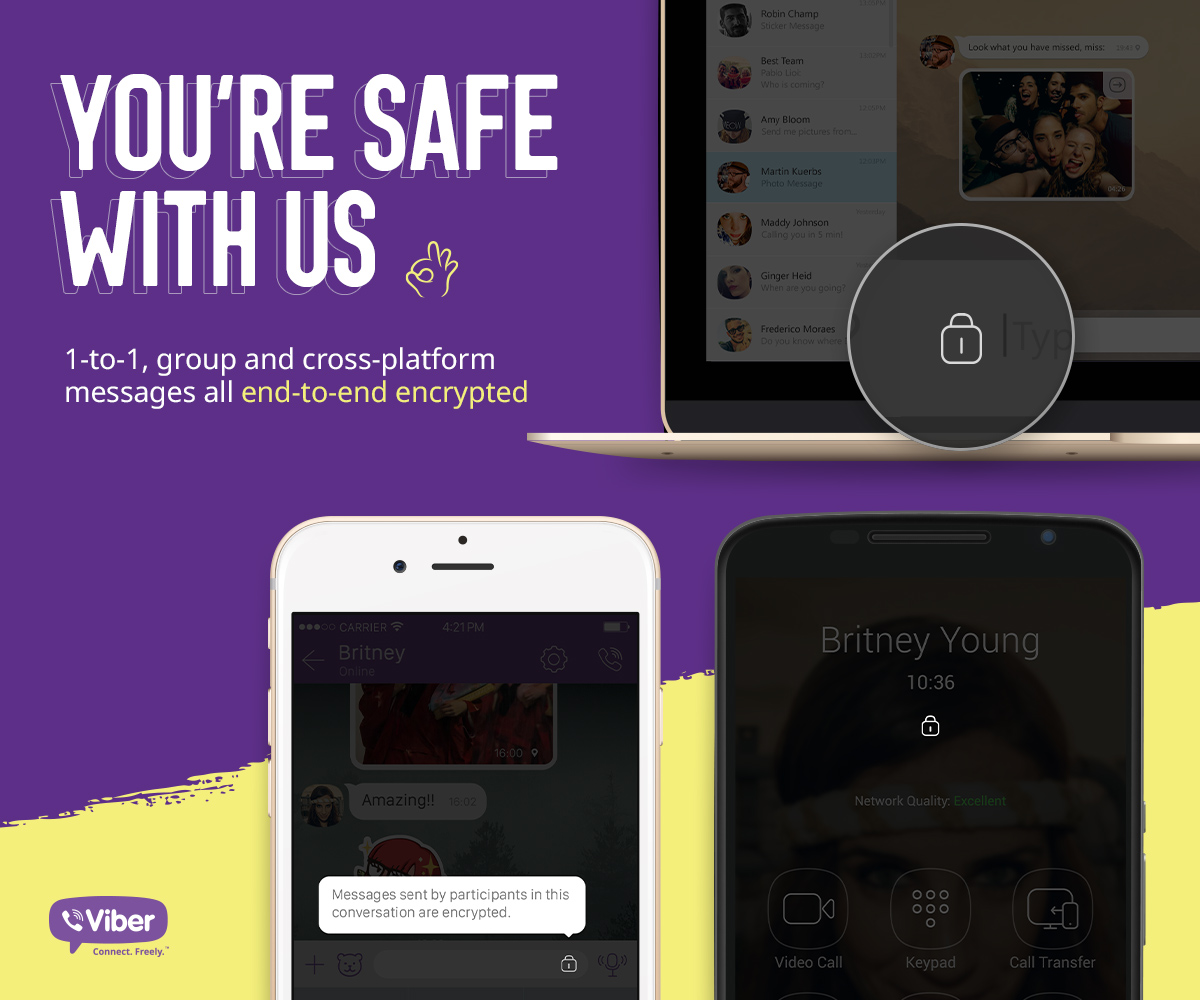 Viber Full End-to-end encryption Viber Full End-to-end encryption