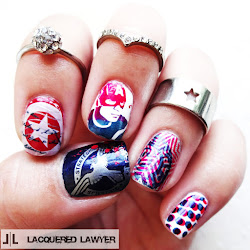 Lacquered Lawyer Nail Art Blog: Captain America