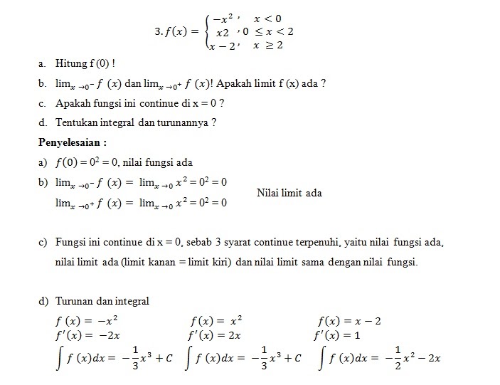 Contoh Soal Limit Beserta Penjelasan Contoh Soal Terbaru