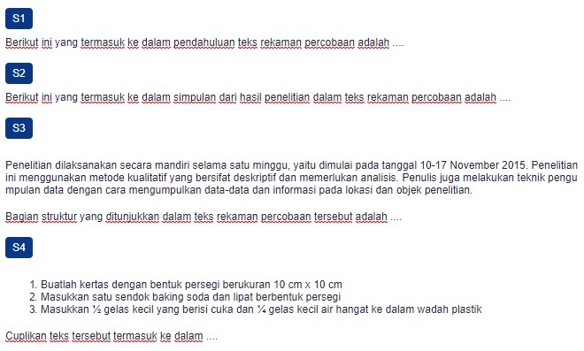 Contoh Soal Definisi Dan Stuktur Teks Rekaman Percobaan