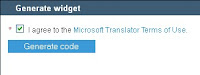 Microsoft® Translator Widget untuk Mentranslate Bahasa Halaman Blogs