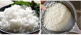 Le riz avec l'huile de coco 