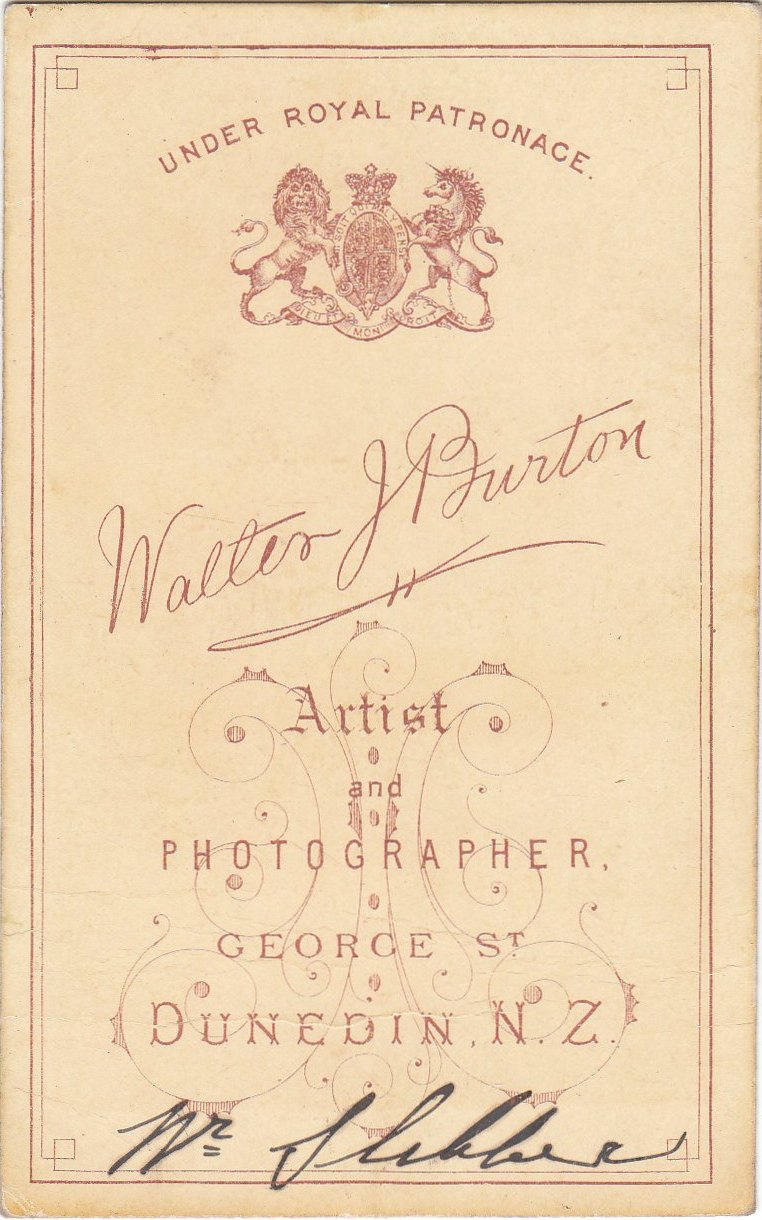Early New Zealand Photographers: BURTON, Walter John