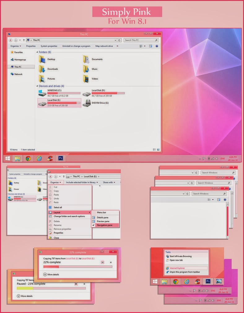 simply pink win8 visual style