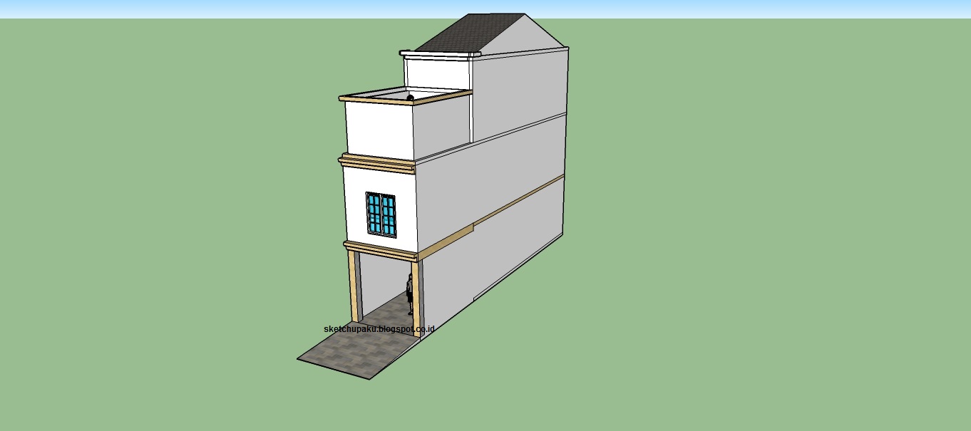 Desain Rumah 2 Lantai Sketchup | Top Rumah