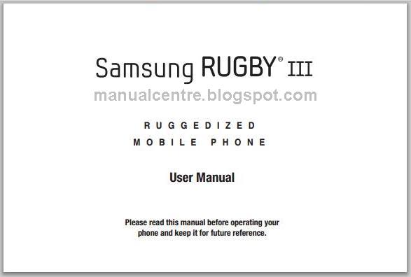 Samsung Rugby III Manual Cover