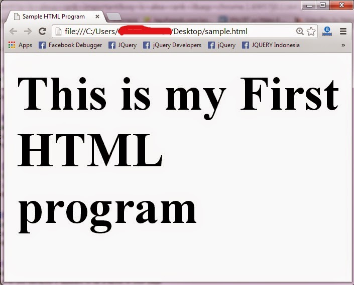 Create HTML Program And Run A Html Program