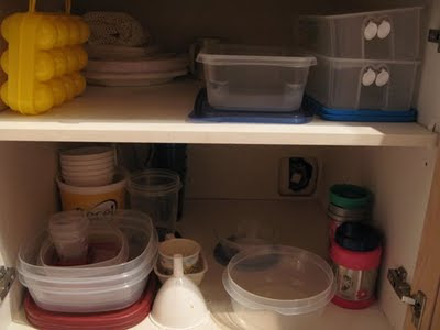 plastics cupboard after