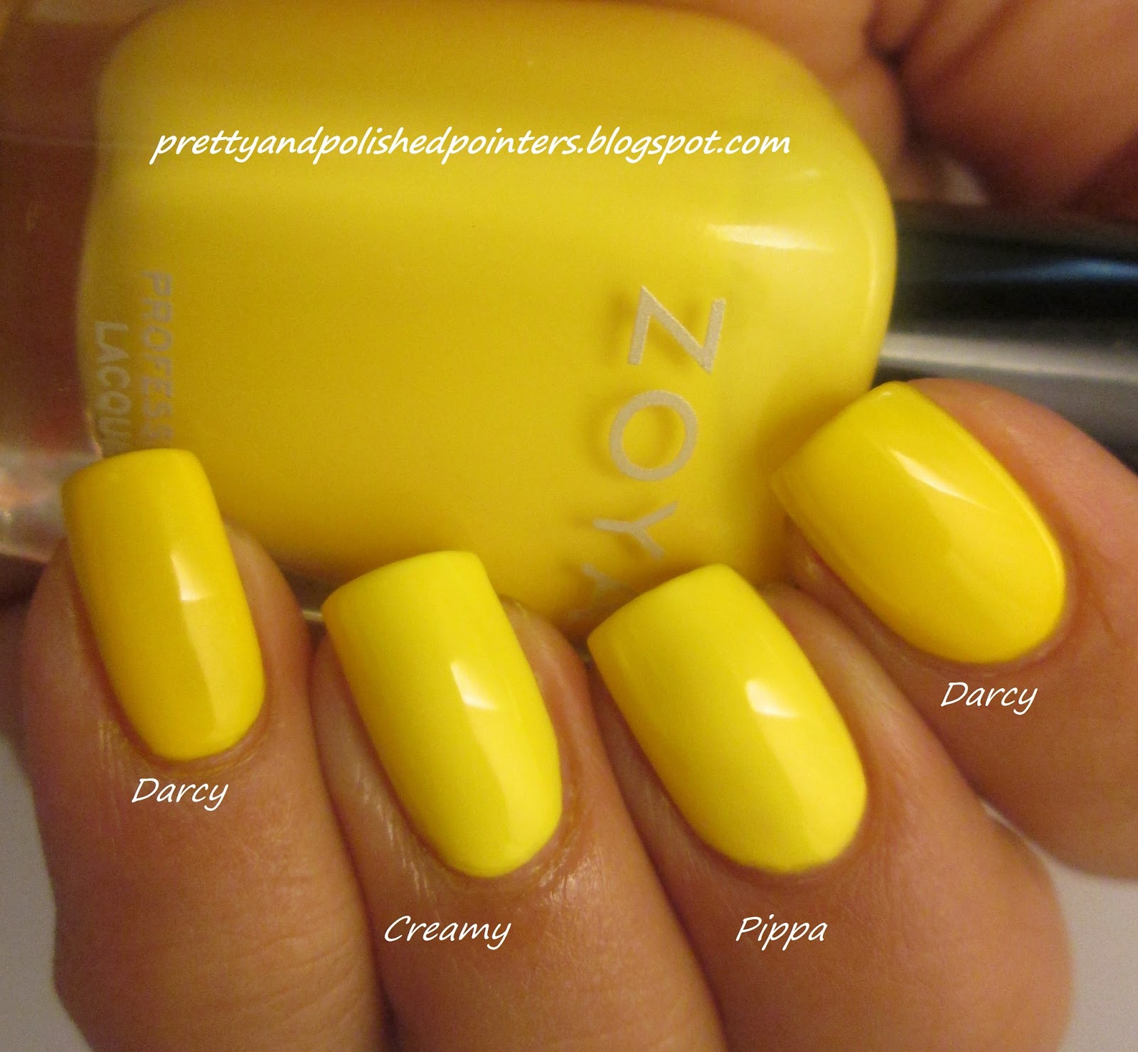 Pretty Polished Pointers: Let's Compare Zoya Yellows!!!