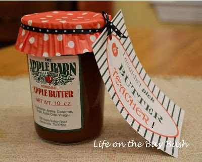 Apple Butter Teacher Gift and Printable