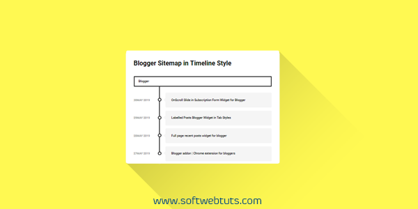 Blogger Sitemap in Timeline Style Blogger Sitemap in Timeline Style