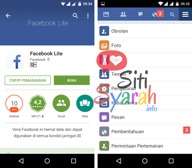 solusi facebook android lemot