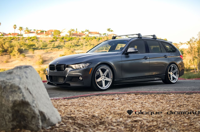 2016 BMW 328d M Sports Wagon with 20 Inch BD-21's in Silver - Blaque Diamond Wheels