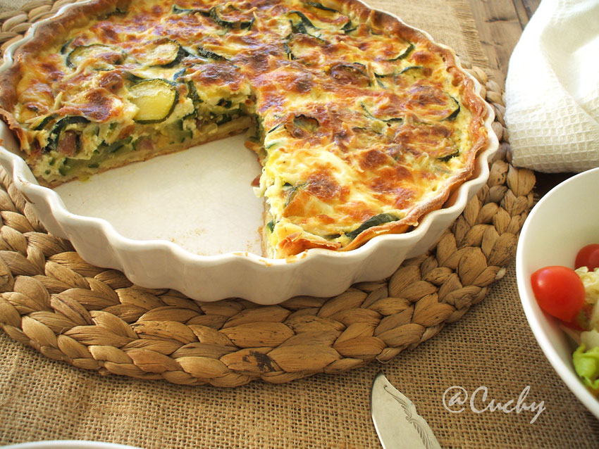Quiche de calabacin y jamon