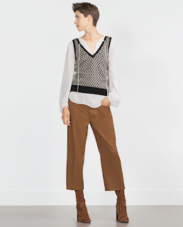 Zara Straight Cropped Trousers