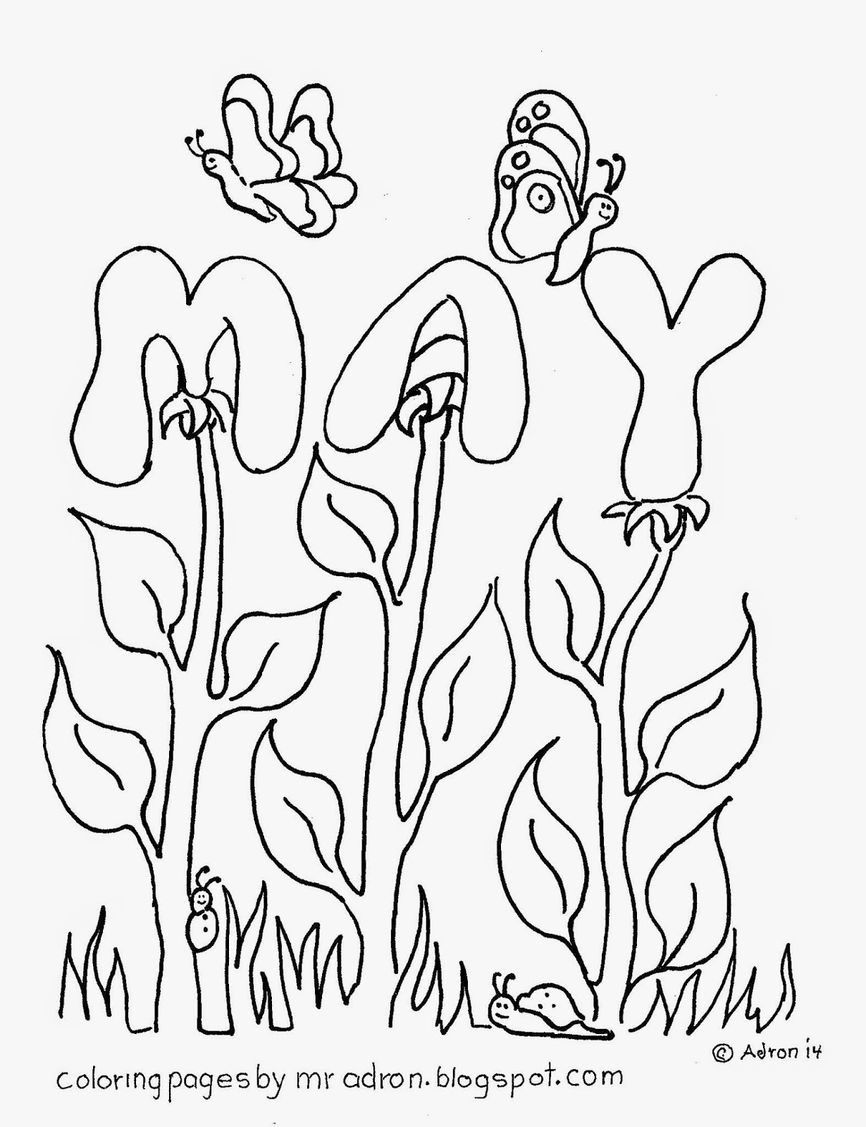 Coloring Pages For Kids By Mr Adron The Month Of May Free Coloring Page