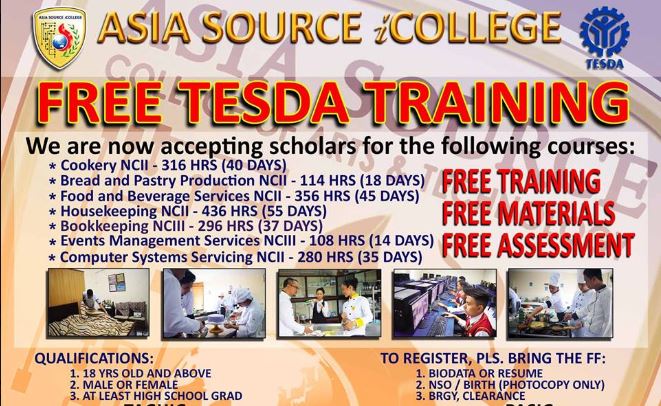  6+ Courses Asia Source TESDA Scholarship (FREE TRAINING) | Enroll now! 
