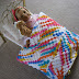 More Summertime Crocheting ~ A Colorful Baby/Doll Blanket