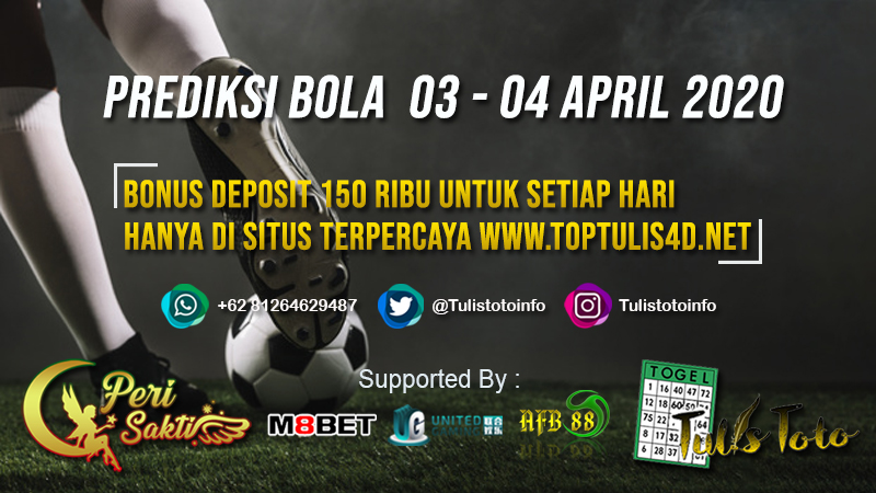 PREDIKSI BOLA TANGGAL 03 – 04 APRIL 2020