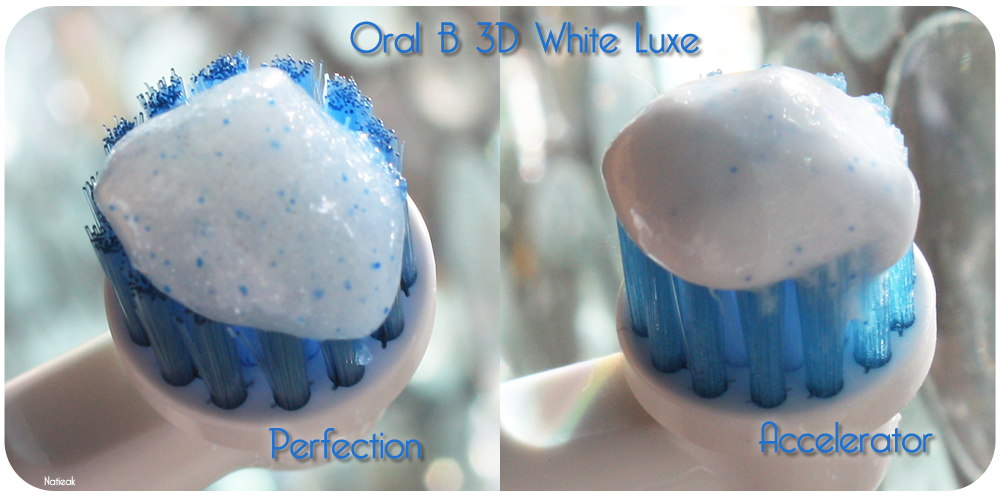 visuel dentifrice Perfection et accelerator de Oral B  White Luxe