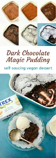 Dark Chocolate Magic Pudding (a self-saucing vegan dessert recipe)