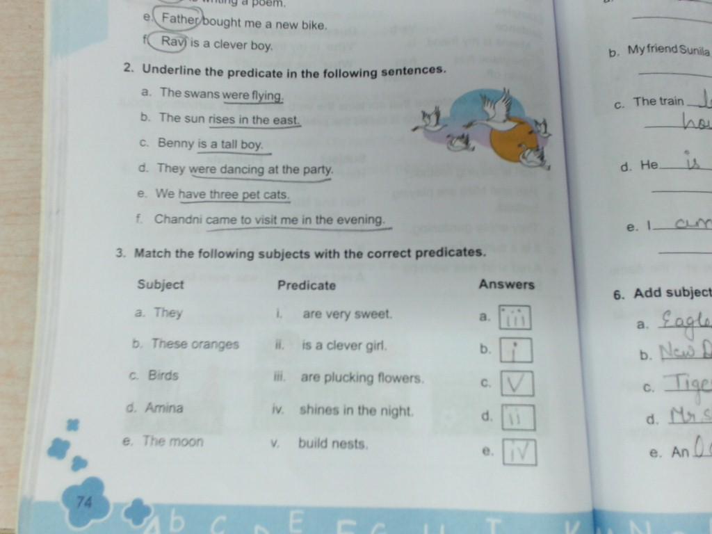 English Grammar pg no 74,75,76,78