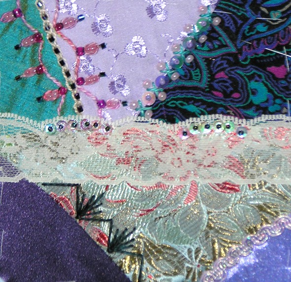 Kitty And Me Designs Crazy Quilt Class Example Block