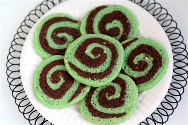 Chocolate Pistachio Pinwheel Cookies St. Patrick's Day: Butter with a Side of Bread