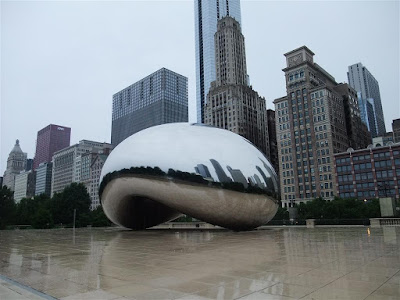 the bean, chicago, cloud gate, in the rain, sculpture, no people the bean, chicago, cloud gate, in the rain, sculpture, no people