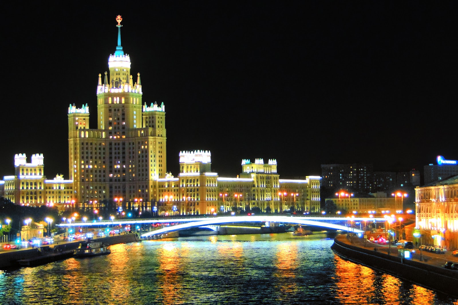 Москва ночью с высотки