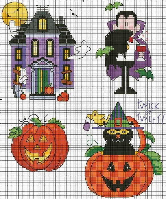 halloween punto croce