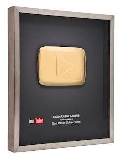 YouTube Partner Awards gold-plated Play button