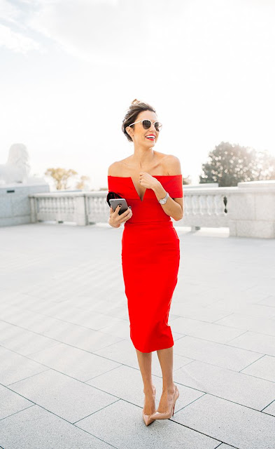 Fashion Inspiration : Holiday Dresses, Red Glamour :: Cool Chic Style Fashion