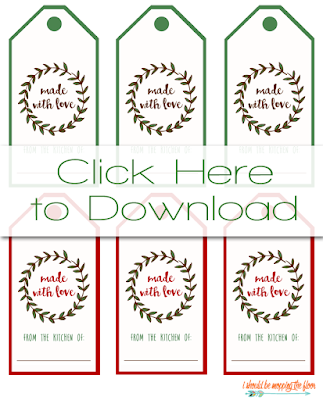 i should be mopping the floor free printable food gift tags