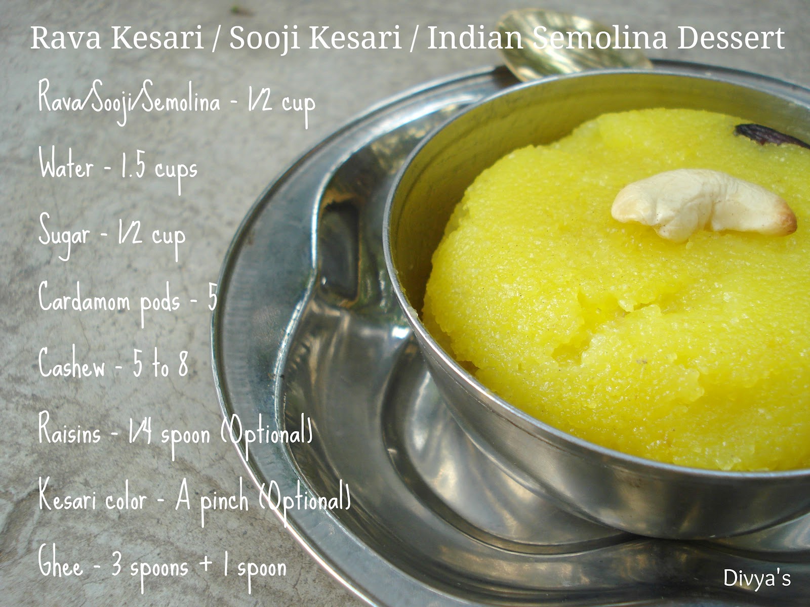 Rava Kesari / Sooji Kesari / Indian Semolina Dessert You Too Can Cook