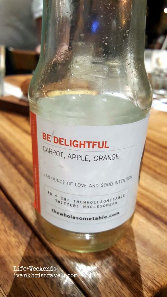 Be Delightful drink at The Wholesome Table