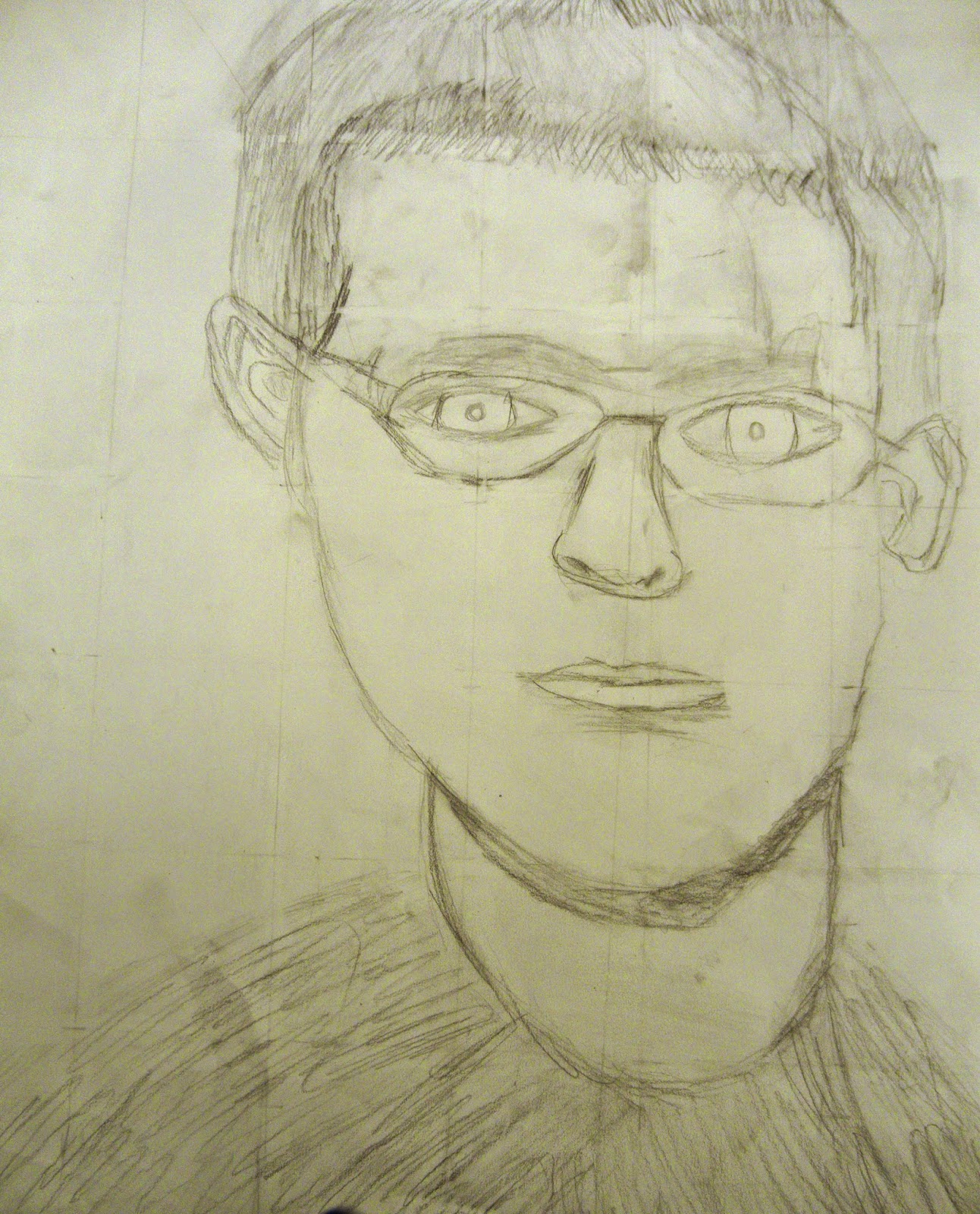 6th Grade Grid Portraits