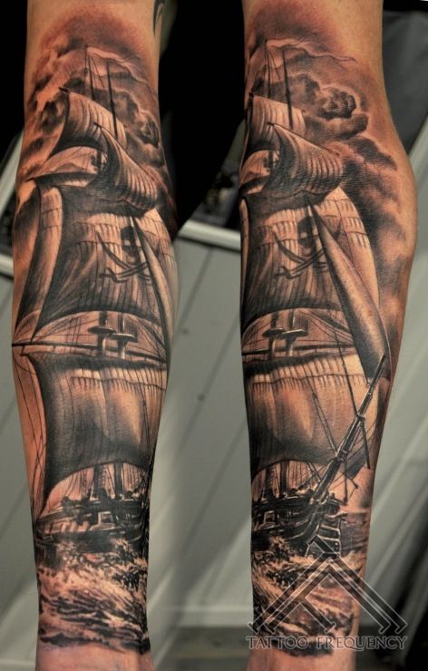 90 Best Pirate Ship Tattoo Designs For Guys 2019 Tattoo
