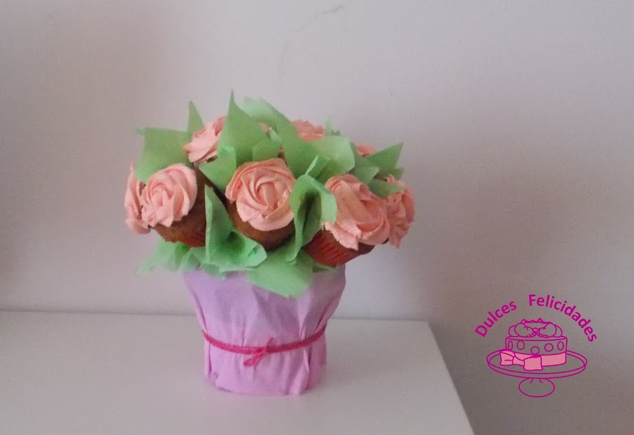 Maceta de cupcakes