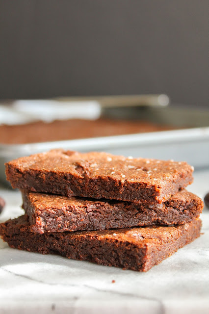 One Bowl Salted Espresso Brownies | The Chef Next Door