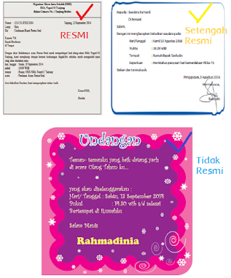 Contoh Surat Undangan Tidak Resmi