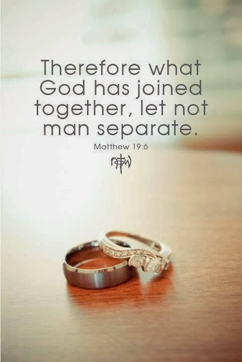 Therefore what God has joined together, let not man separate Matthew 19 ...