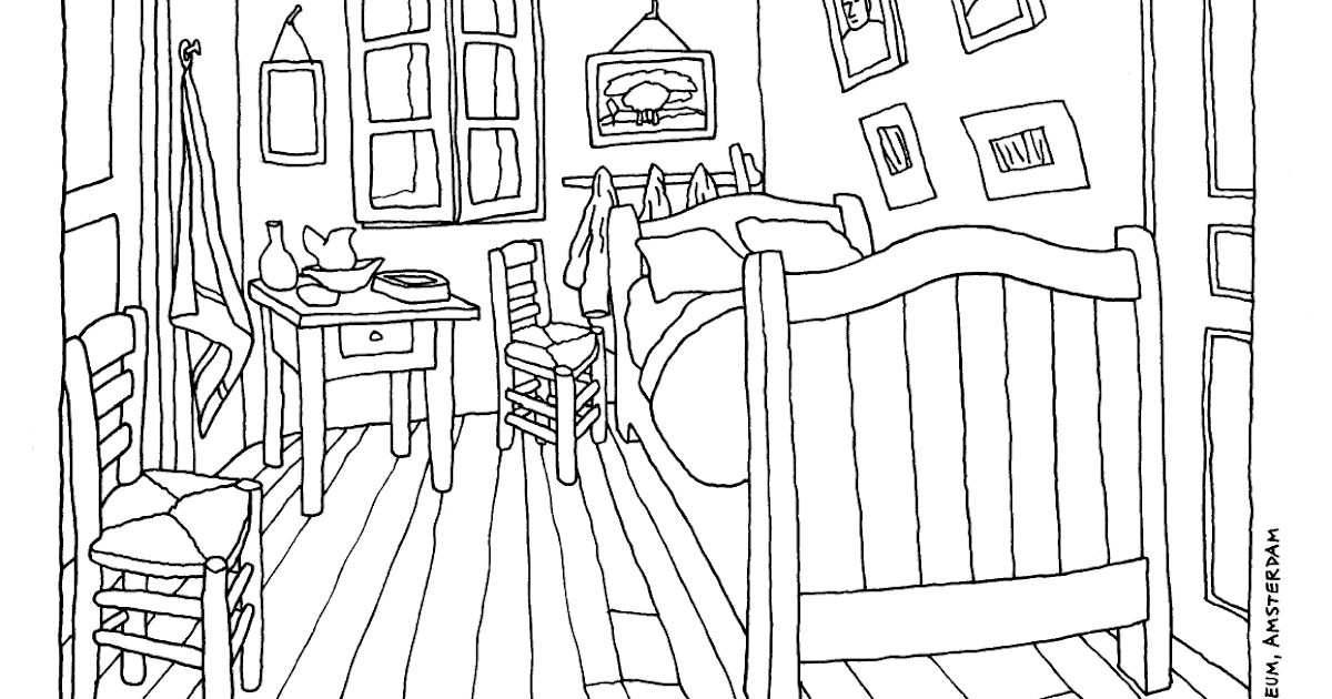 van gogh pintura para colorir