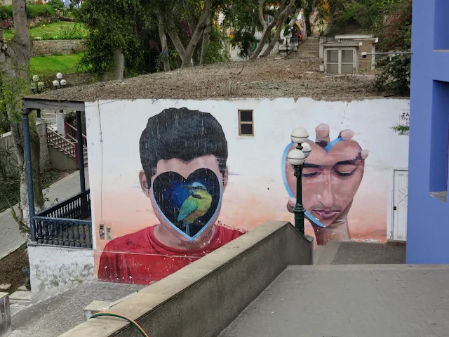 Street art in the Barranco District of Lima Peru