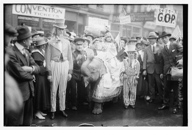 1916 Chicago RNC Baby Elephant and Uncle Sams 1916 Chicago RNC Baby Elephant and Uncle Sams