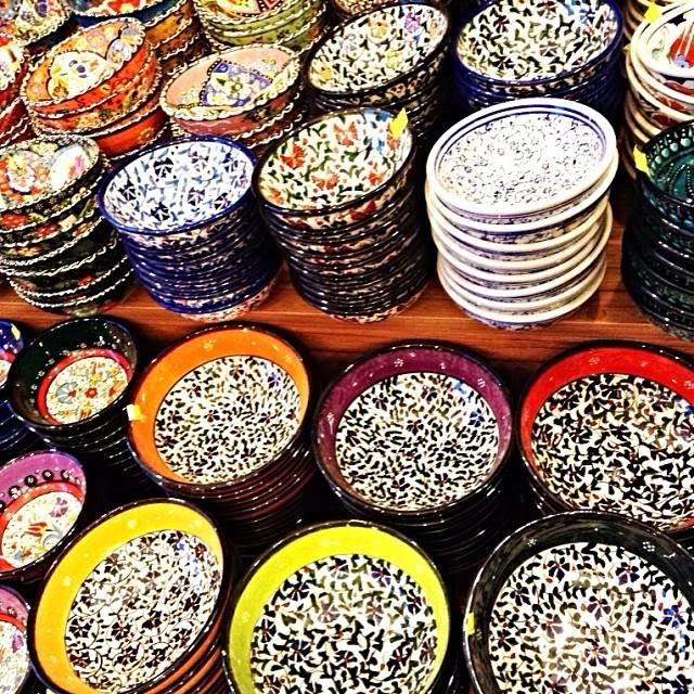 Colorful Pottery in Istanbul