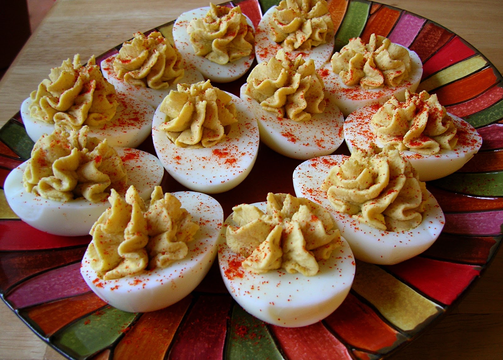 Beyond Celery Hummus Deviled Eggs